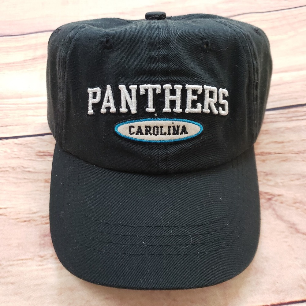 NEW Carolina Panthers Hat Cap Youth Strap Back Black‎ Blue NFL Football Boys A1